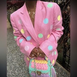 Polka dot blazer